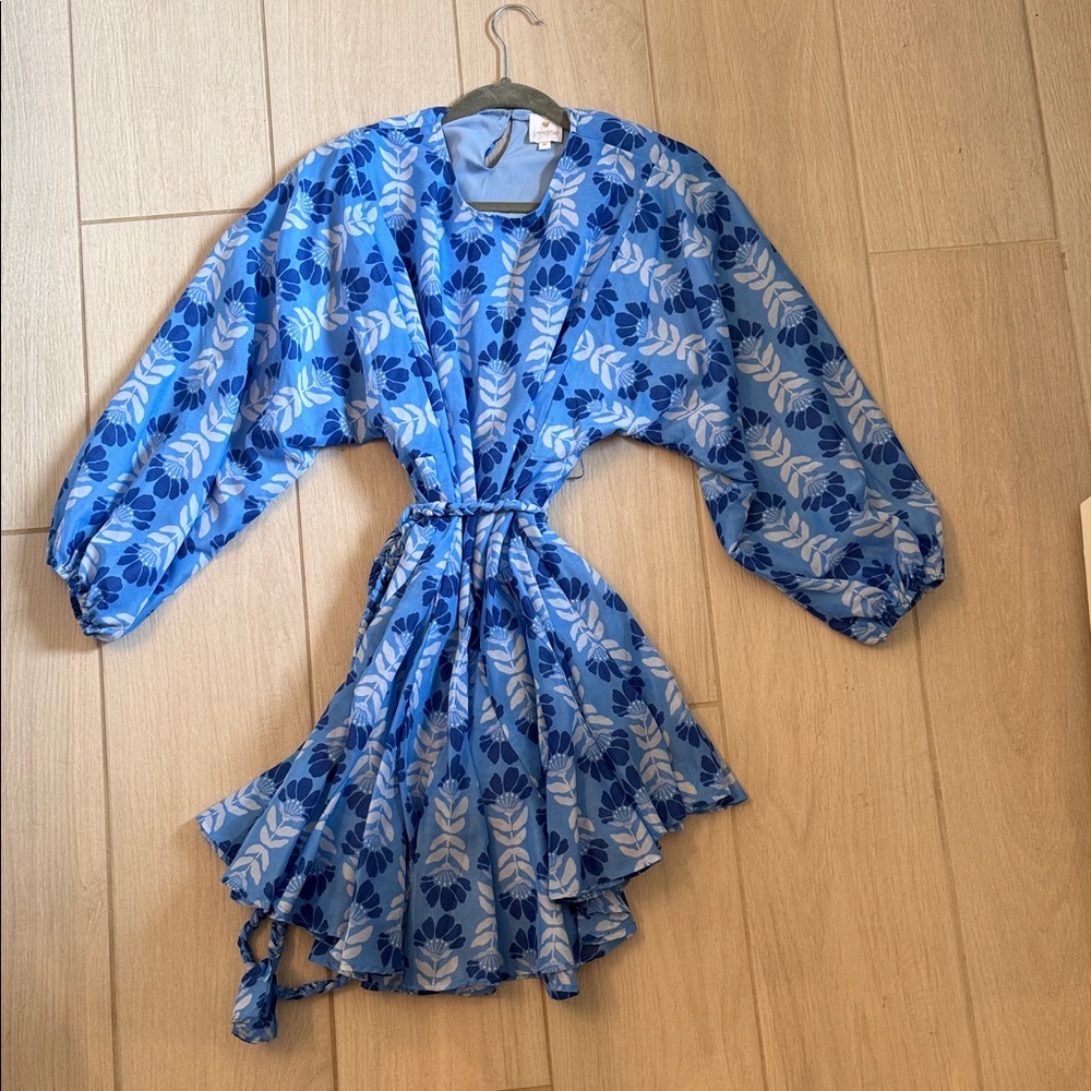 Blue Floral Women's Dress